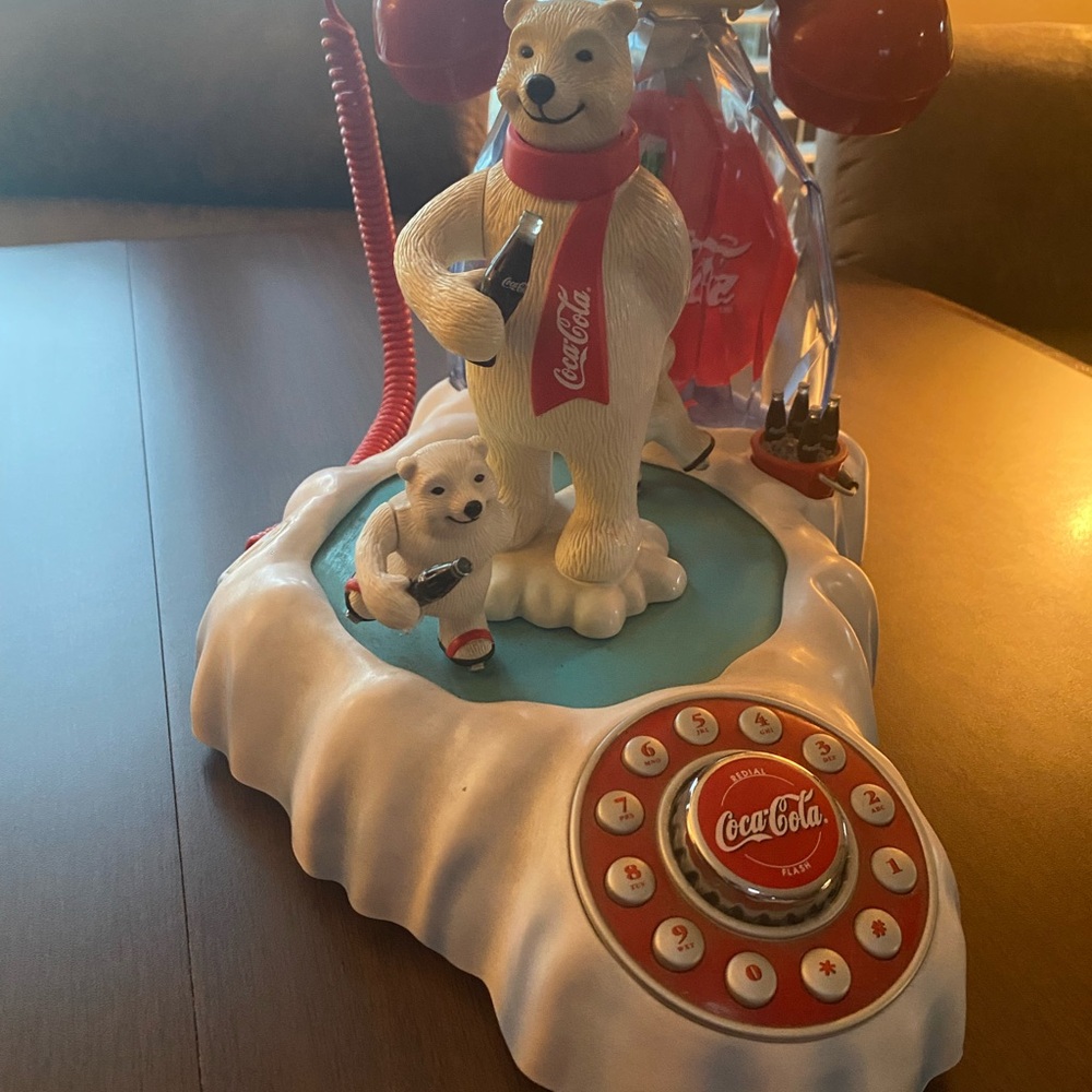 Coca-Cola Polar Bear Phone with Red and White Accents